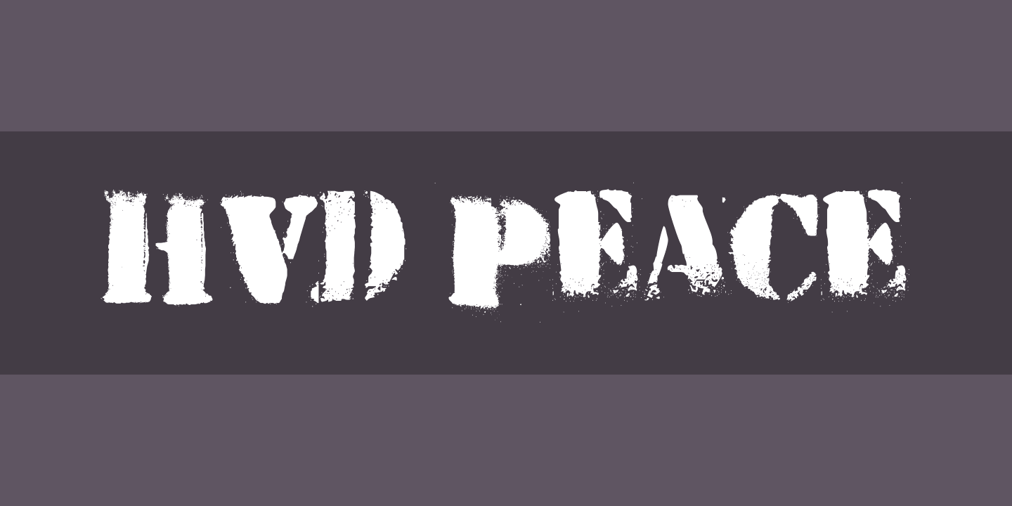 Schriftart HVD Peace